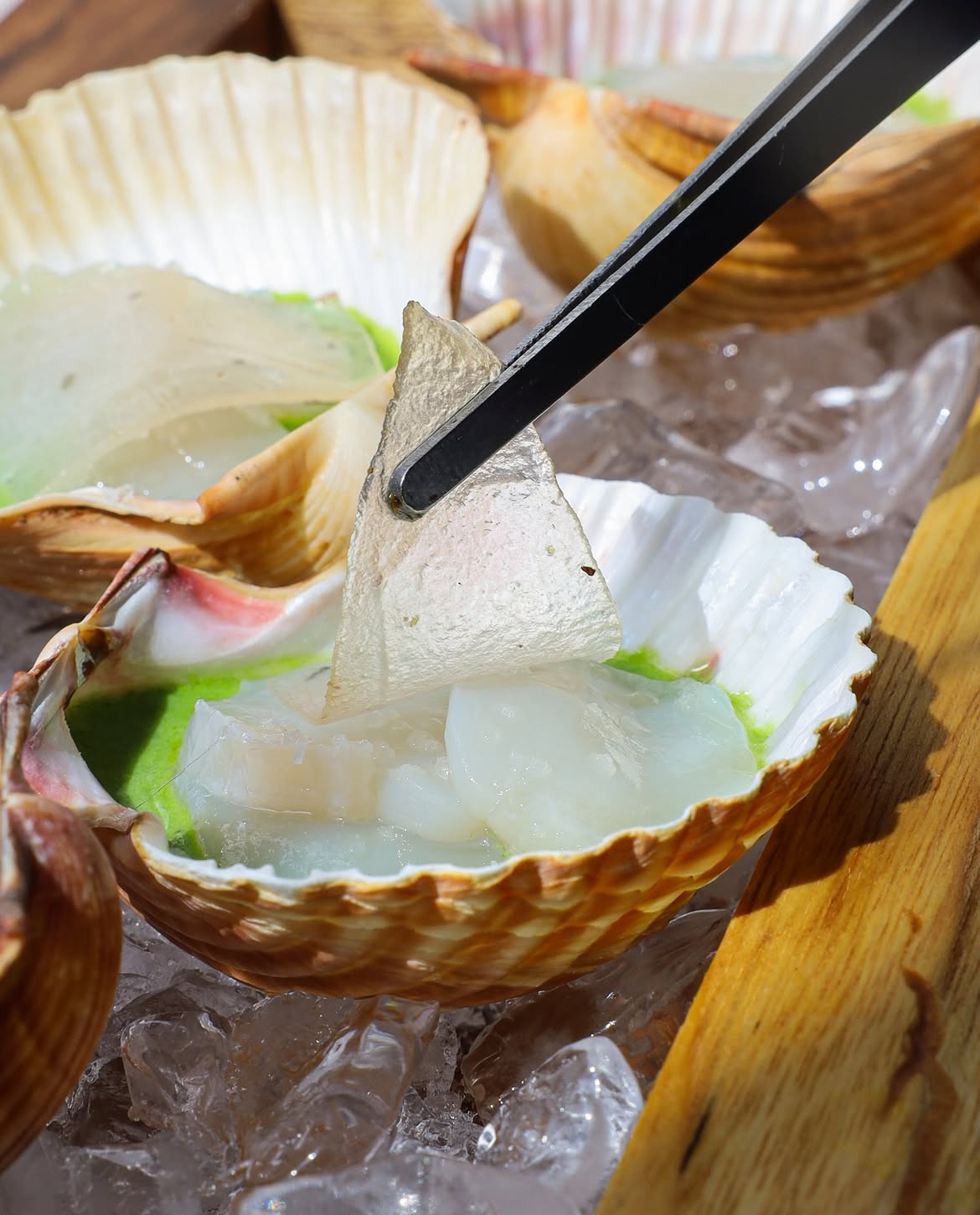 Polvo Marisquer&iacute;a: lardo de Friburgo na Vieira