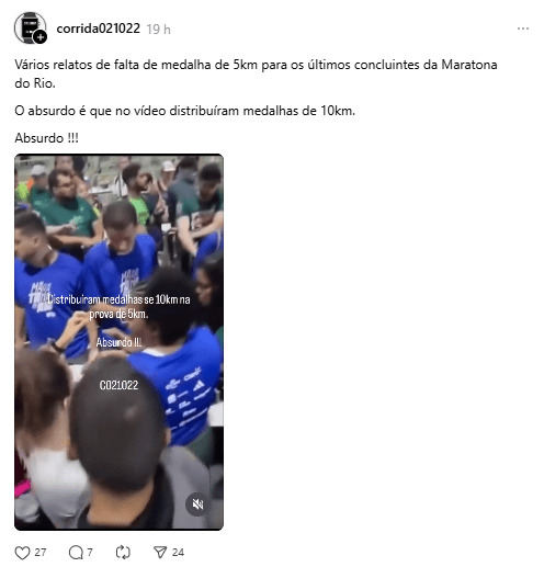 medalhas da Maratona do Rio