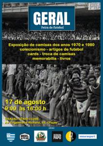 cartaz da feira Geral, de colecionadores de artigos de futebol