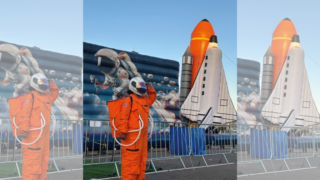 Alô, astronautas mirins! Parque temático inflável da Nasa aporta na Serra