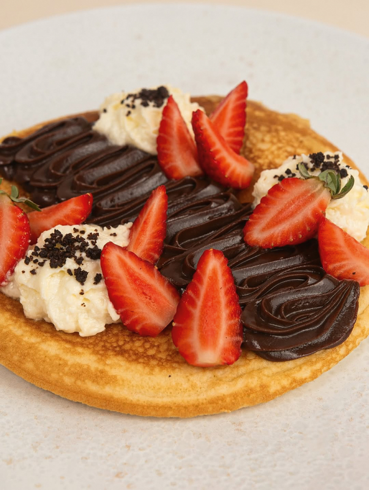 panqueca doce do Chora Caf&eacute;