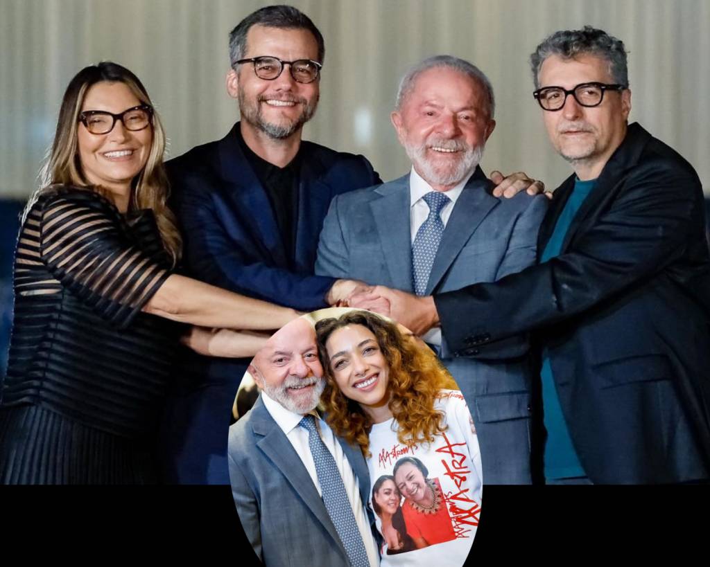 Lula e Janja recebem artistas no Planalto; atriz homenageia Preta Gil