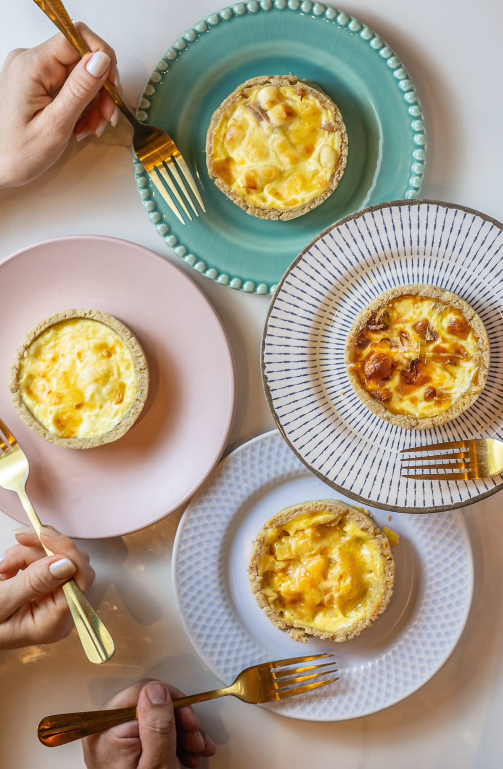 Quiches da Oh, Cookies s&atilde;o livres de gluten na massa