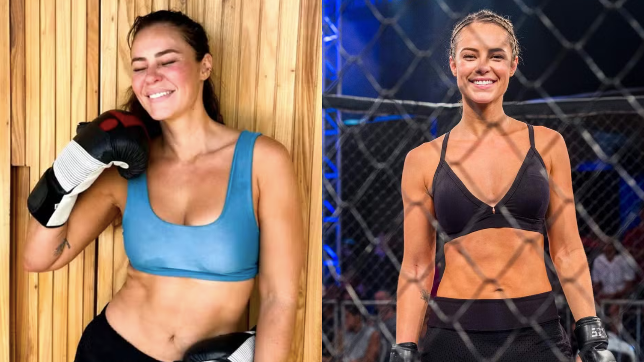 Paolla Oliveira mostra treino de boxe e seguidores relembram novela das 9